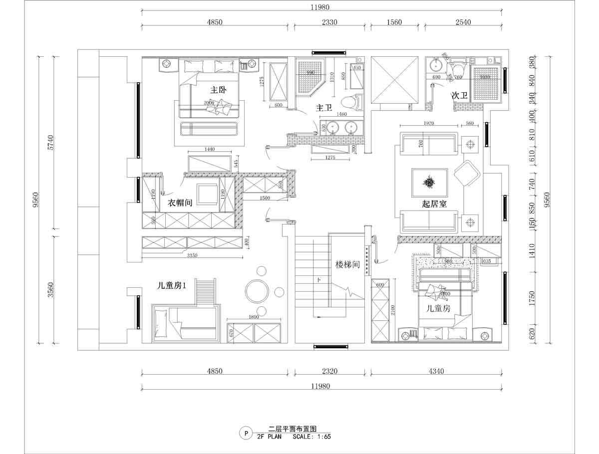 二層平面布局圖